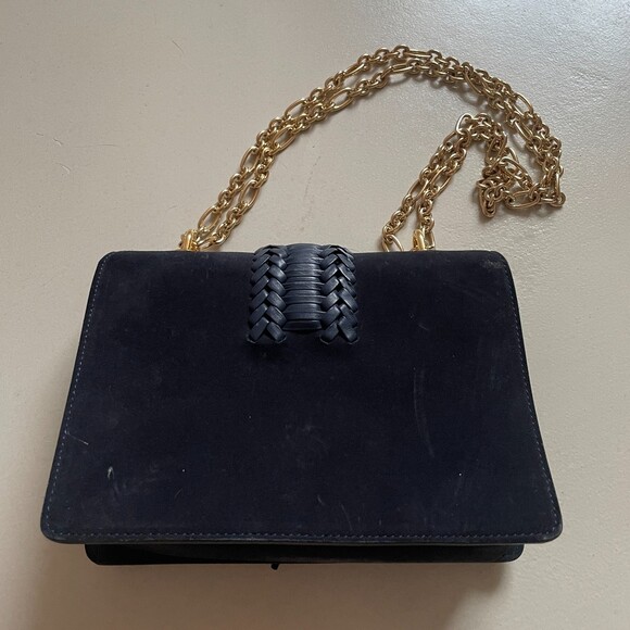 Altuzarra Braided Chain Shoulder Bag Navy - Picture 3 of 10